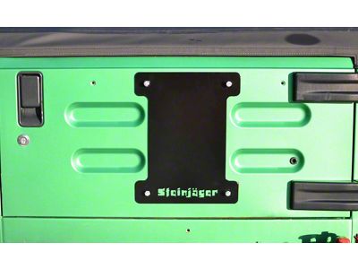 Steinjager Spare Tire Carrier Delete Plate; Bare Metal (97-06 Jeep Wrangler TJ)