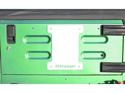 Steinjager Spare Tire Carrier Delete Plate; Cloud White (97-06 Jeep Wrangler TJ)