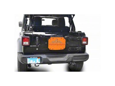 Steinjager Spare Tire Carrier Delete Plate; Fluorescent Orange (18-25 Jeep Wrangler JL)