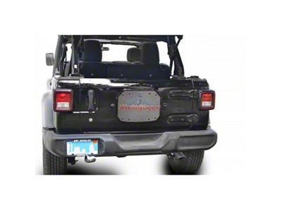 Steinjager Spare Tire Carrier Delete Plate; Gray Hammertone (18-25 Jeep Wrangler JL)