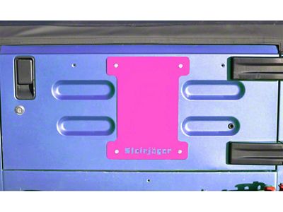 Steinjager Spare Tire Carrier Delete Plate; Hot Pink (97-06 Jeep Wrangler TJ)