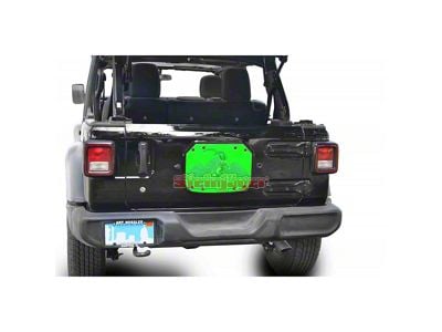 Steinjager Spare Tire Carrier Delete Plate; Neon Green (18-25 Jeep Wrangler JL)