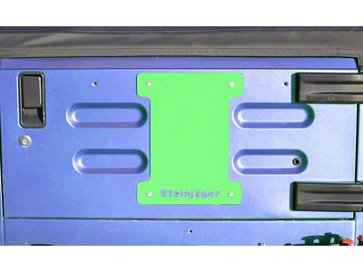 Steinjager Spare Tire Carrier Delete Plate; Neon Green (97-06 Jeep Wrangler TJ)