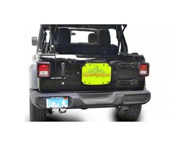 Steinjager Spare Tire Carrier Delete Plate; Neon Yellow (18-25 Jeep Wrangler JL)