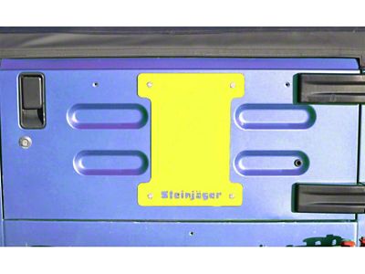 Steinjager Spare Tire Carrier Delete Plate; Neon Yellow (97-06 Jeep Wrangler TJ)