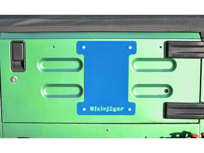 Steinjager Spare Tire Carrier Delete Plate; Playboy Blue (97-06 Jeep Wrangler TJ)