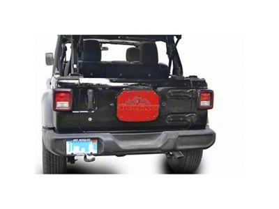 Steinjager Spare Tire Carrier Delete Plate; Red Baron (18-25 Jeep Wrangler JL)