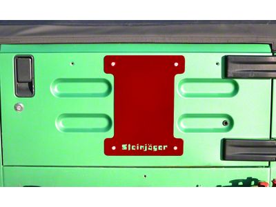 Steinjager Spare Tire Carrier Delete Plate; Red Baron (97-06 Jeep Wrangler TJ)