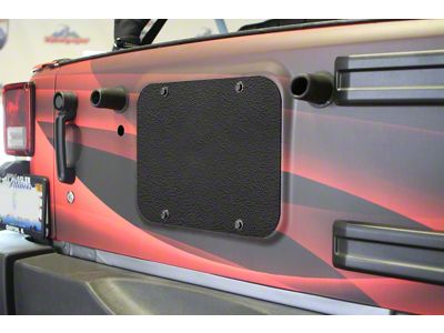 Steinjager Spare Tire Carrier Delete Plate; Texturized Black (07-18 Jeep Wrangler JK)