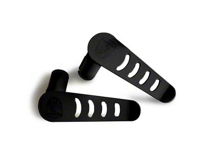 Steinjager Stationary Foot Pegs; Black (07-18 Jeep Wrangler JK)