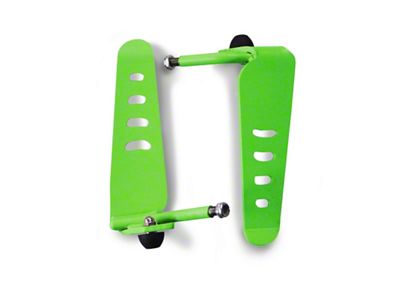 Steinjager Stationary Foot Pegs; Neon Green (97-06 Jeep Wrangler TJ)