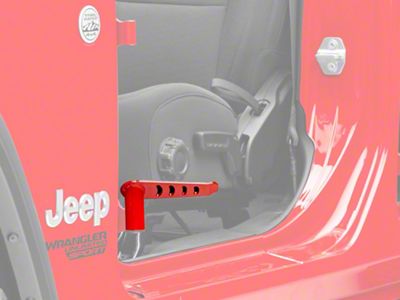 Steinjager Stationary Foot Pegs; Red Baron (18-25 Jeep Wrangler JL)