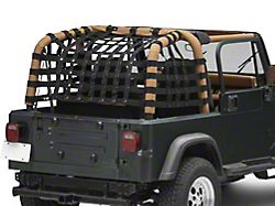 Steinjager Teddy Top Cargo Net Kit; Black (87-95 Jeep Wrangler YJ)