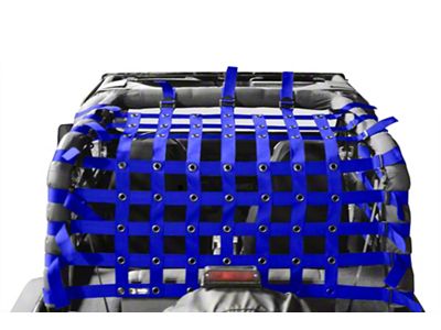 Steinjager Teddy Top Cargo Net Kit; Blue (87-95 Jeep Wrangler YJ)