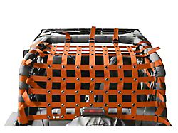 Steinjager Teddy Top Cargo Net Kit; Orange (87-95 Jeep Wrangler YJ)