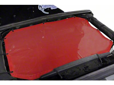 Steinjager Teddy Top Front Seat Solar Screen Cover; Red (10-18 Jeep Wrangler JK)