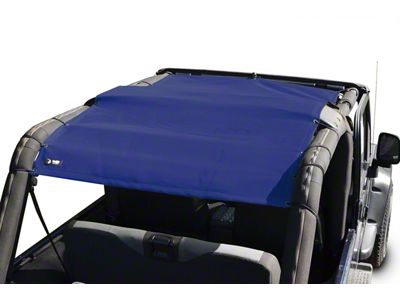 Steinjager Teddy Top Full Length Solar Screen Cover; Blue (04-06 Jeep Wrangler TJ Unlimited)