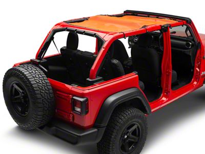 Steinjager Teddy Top Full Length Solar Screen Cover; Orange (18-25 Jeep Wrangler JL 4-Door)