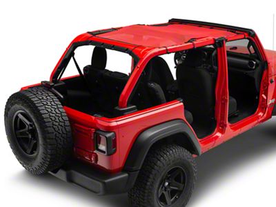 Steinjager Teddy Top Full Length Solar Screen Cover; Red (18-25 Jeep Wrangler JL 4-Door)