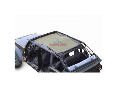 Steinjager Teddy Top Full Length Solar Screen Cover; Tan (18-25 Jeep Wrangler JL 4-Door)