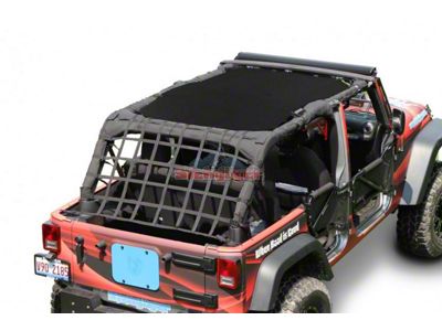 Steinjager Teddy Top Solar Screen Cover; Black (07-09 Jeep Wrangler JK 4-Door)