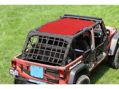 Steinjager Teddy Top Solar Screen Cover; Red (10-18 Jeep Wrangler JK 4-Door)