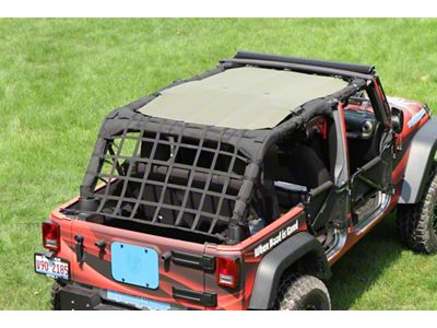 Steinjager Teddy Top Solar Screen Cover; Tan (10-18 Jeep Wrangler JK 4-Door)