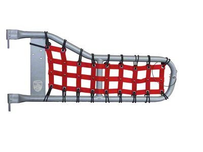 Steinjager Tube Door Cargo Net Covers; Red (97-06 Jeep Wrangler TJ)