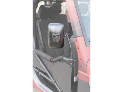 Steinjager Tube Door Mirror Kit; Gray Hammertone (07-18 Jeep Wrangler JK)