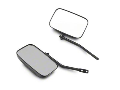 Steinjager Tube Door Mirror Kit; Texturized Black (07-18 Jeep Wrangler JK)