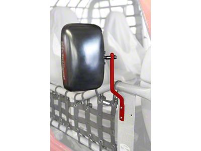 Steinjager Tube Door Mirrors; Red Baron (87-95 Jeep Wrangler YJ)