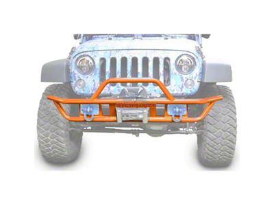 Steinjager Tube Front Bumper; Fluorescent Orange (07-18 Jeep Wrangler JK)