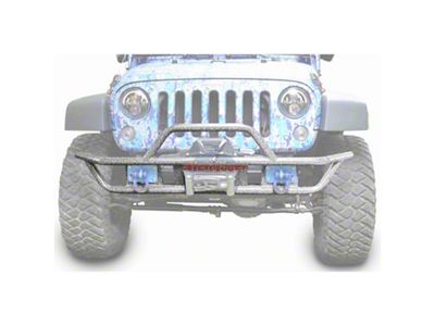 Steinjager Tube Front Bumper; Gray Hammertone (07-18 Jeep Wrangler JK)