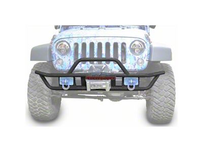 Steinjager Tube Front Bumper; Texturized Black (07-18 Jeep Wrangler JK)