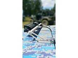 Steinjager Two 8-Inch LED Light Bars with Hood Hinge Mounting Brackets; Cloud White (07-18 Jeep Wrangler JK)