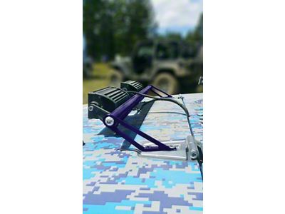 Steinjager Two 8-Inch LED Light Bars with Hood Hinge Mounting Brackets; Southwest Blue (07-18 Jeep Wrangler JK)