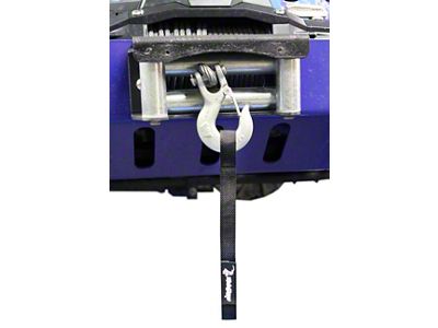 Steinjager Winch Hook Strap; Black (97-06 Jeep Wrangler TJ)