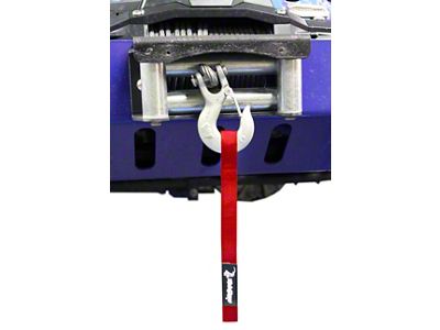 Steinjager Winch Hook Strap; Red (07-18 Jeep Wrangler JK)
