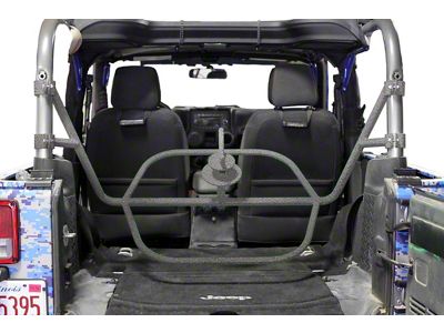 Steinjager Internal Spare Tire Carrier; Gray Hammertone (07-18 Jeep Wrangler JK 2-Door)