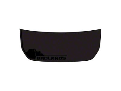 StickerFab Badlands South Dakota Stealth Hood Overlay; Matte Black (21-25 Bronco, Excluding Raptor)