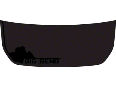 StickerFab Big Bend National Park Stealth Hood Overlay; Gloss Black (21-25 Bronco, Excluding Raptor)