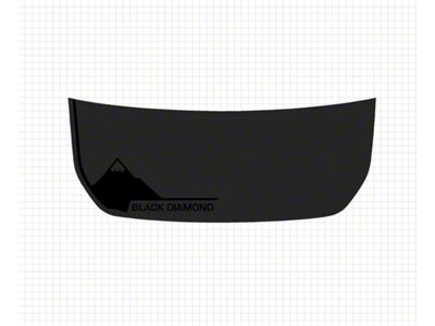 StickerFab Black Diamond Stealth Hood Overlay; Gloss Black (21-25 Bronco, Excluding Raptor)