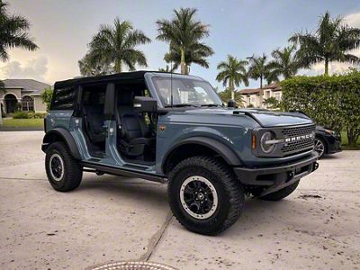 StickerFab Door Sill Protectors; Blue (21-25 Bronco 4-Door)