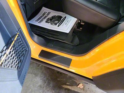 StickerFab Door Sill Protectors; Gloss Black (21-25 Bronco 4-Door)