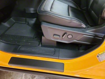 StickerFab Door Sill Protectors; Matte Black (21-25 Bronco 4-Door)