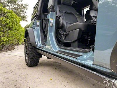 StickerFab Door Sill Protectors; Rock Guard Clear (21-25 Bronco 4-Door)
