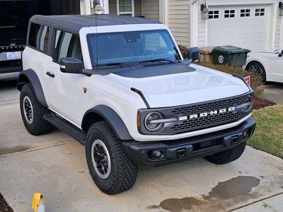 StickerFab Hood Overlay; White (21-25 Bronco, Excluding Raptor)
