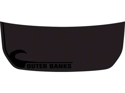 StickerFab Outer Banks North Carolina Hood Overlay; Gloss Black (21-25 Bronco, Excluding Raptor)