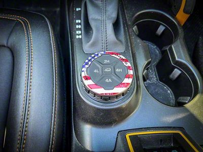 StickerFab Printed Series GOAT Mode Dial Ring Overlay V2; Grab Handle Matte Blue (21-25 Bronco)