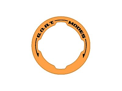 StickerFab Printed Series GOAT Mode Dial Ring Overlay V2; Area 51 (21-25 Bronco)